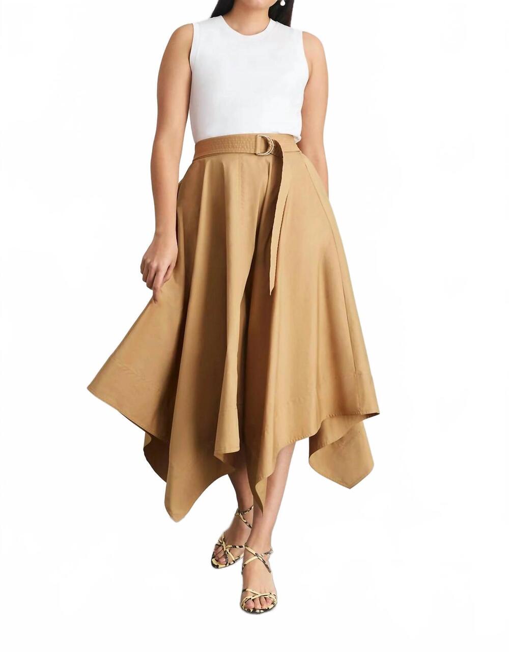 NEW TANYA TAYLOR cornelia dress in optic white/dark khaki